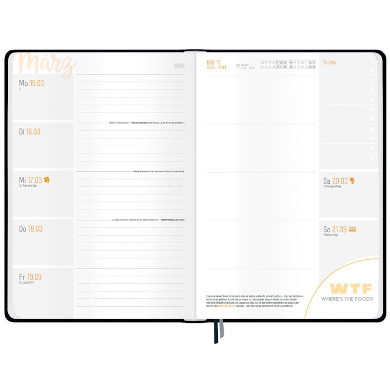 Häfft Planner Diary 26/27, A5, Pink Flowers, 14 months