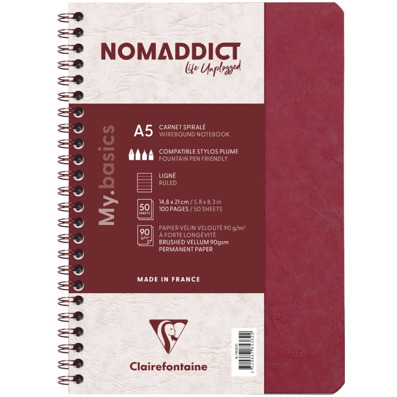 Clairefontaine carnet AGE BAG, A5, ligné, noir