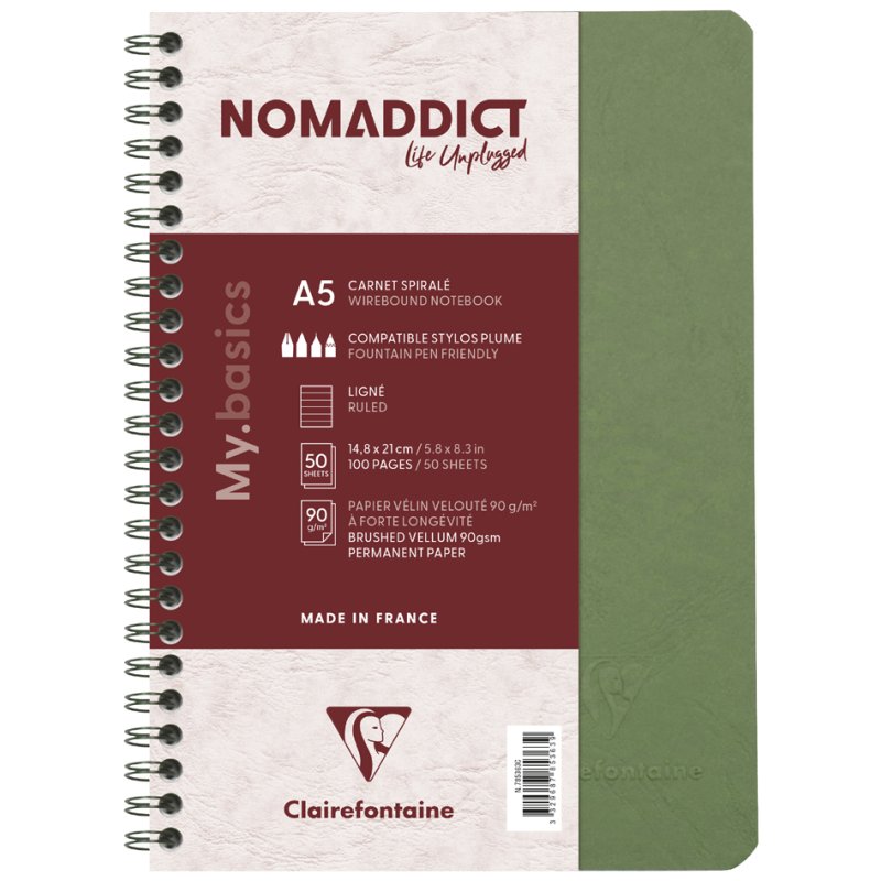 Clairefontaine carnet AGE BAG, A5, ligné, noir