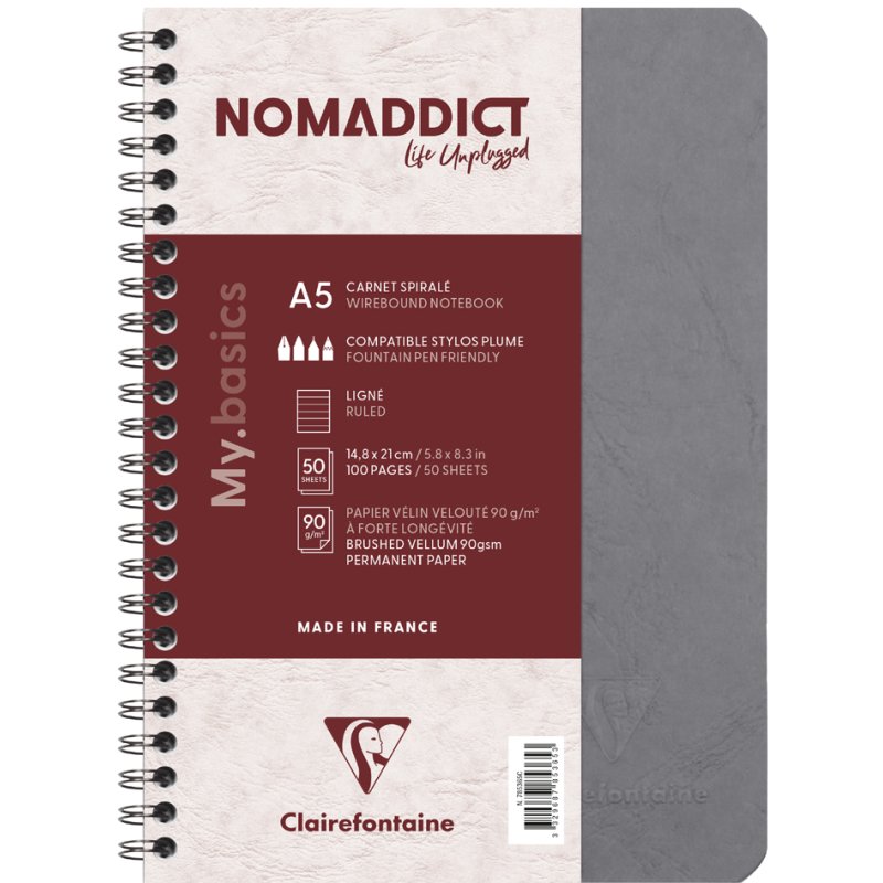 Clairefontaine carnet AGE BAG, A5, ligné, noir