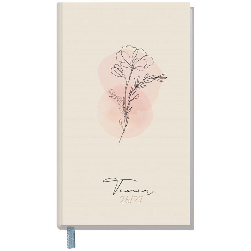 Häfft Slim Diary Dainty Flower, school diary 2026/2027, 95x160 mm