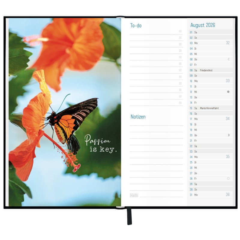 Häfft Slim Diary Dainty Flower, school diary 2026/2027, 95x160 mm