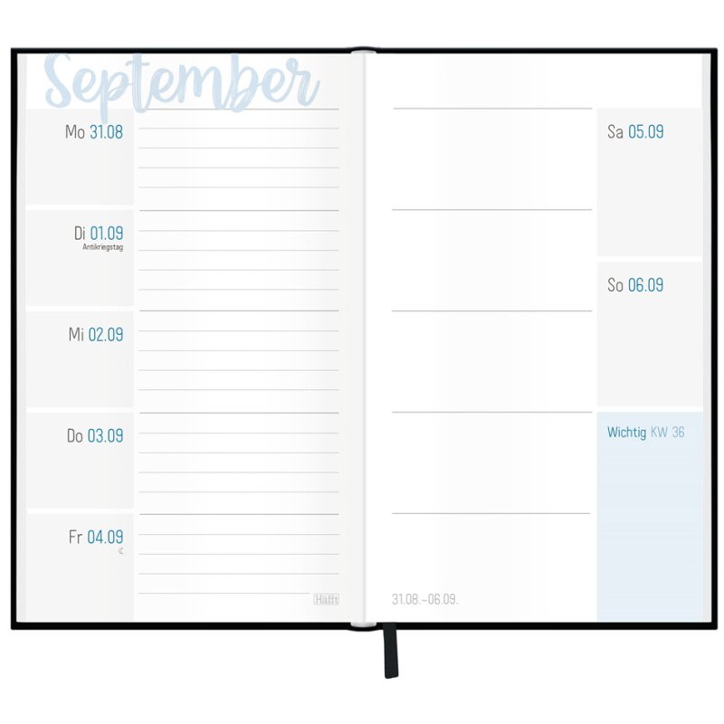 Häfft Slim Diary Dainty Flower, school diary 2026/2027, 95x160 mm