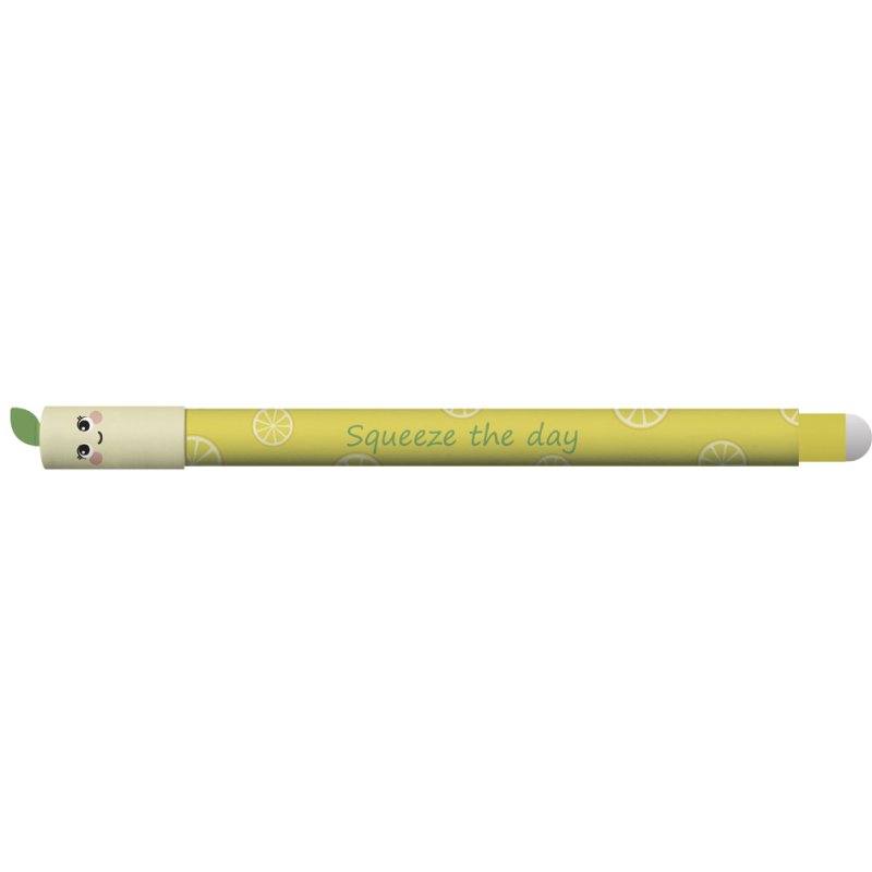EBERHARD FABER stylo-gel Fruity Erase it! Citron, 0,7 mm, bleu, effaçable