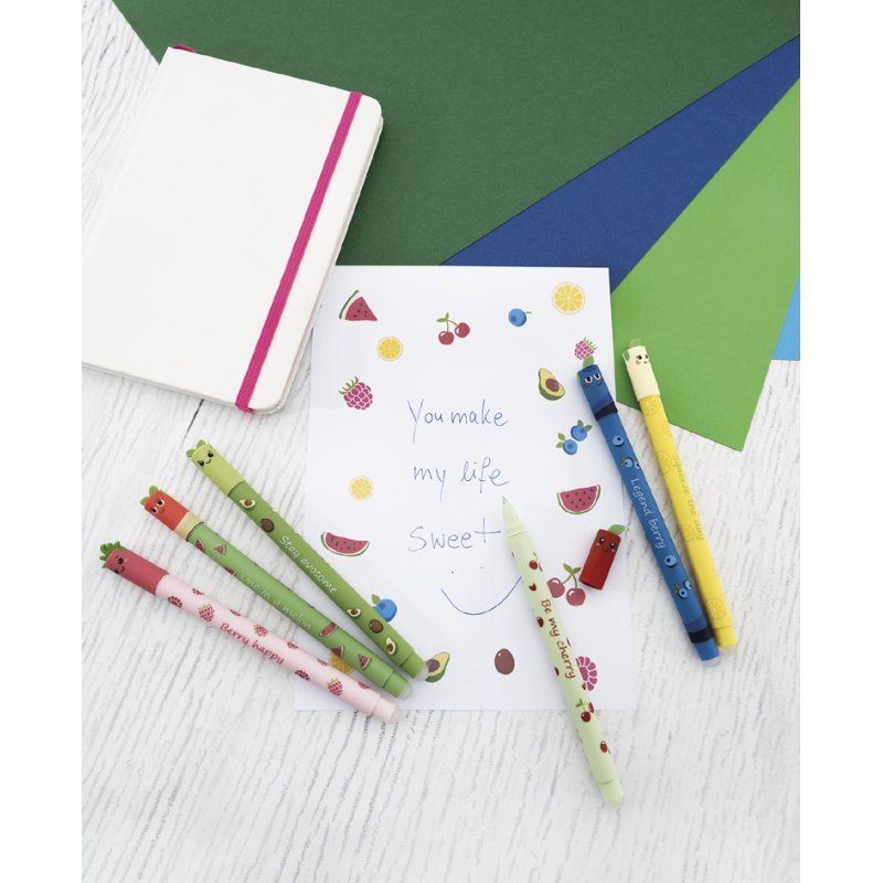 EBERHARD FABER gel pens Fruity Erase it!, 0.7 mm, blue, 36 pieces