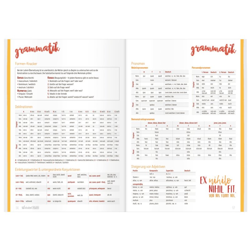 Häfft Vocabulary Book Vokabel-Häfft Latin, orange, A5, 32 sheets, 2 columns