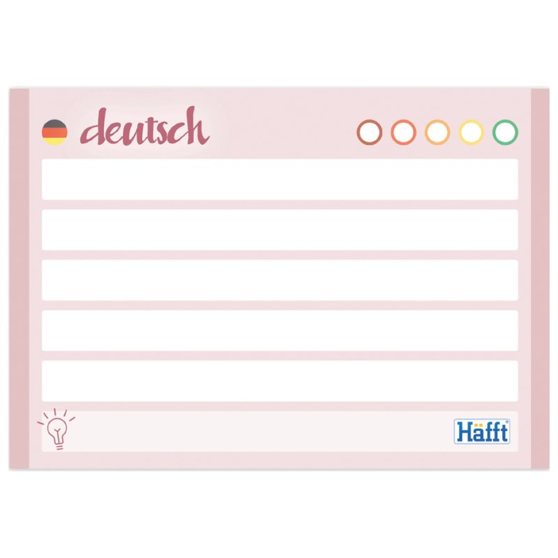 Häfft Vocabulary Flashcards English, A7, double-sided blue/red, 100 pieces