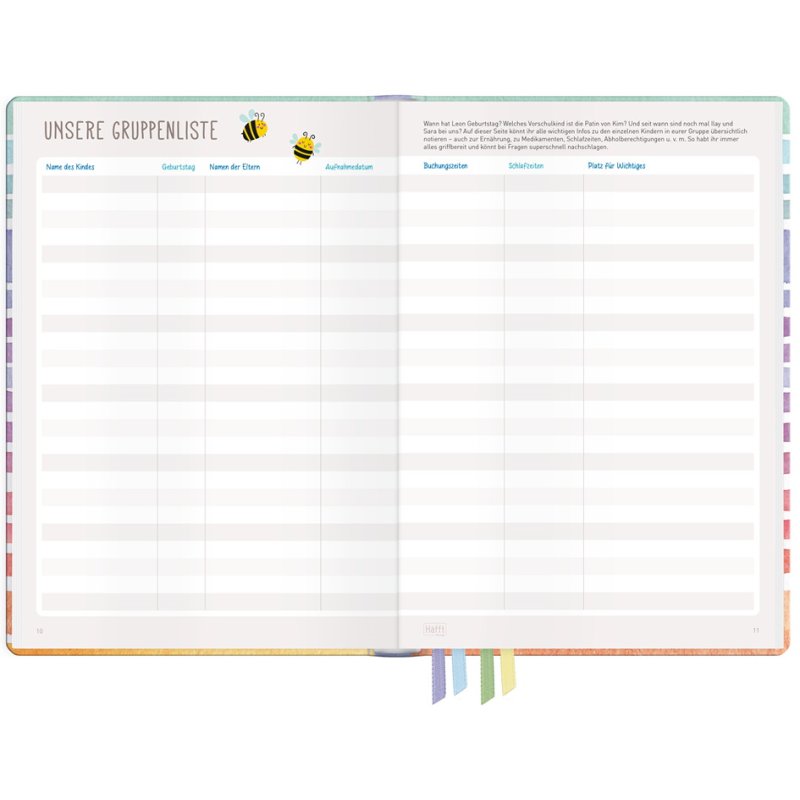 Häfft Color Stripes Childcare Planner, A5+, 13 months