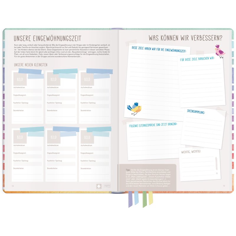Häfft Color Stripes Childcare Planner, A5+, 13 months