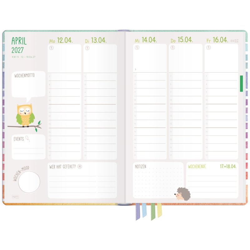 Häfft Color Stripes Childcare Planner, A5+, 13 months