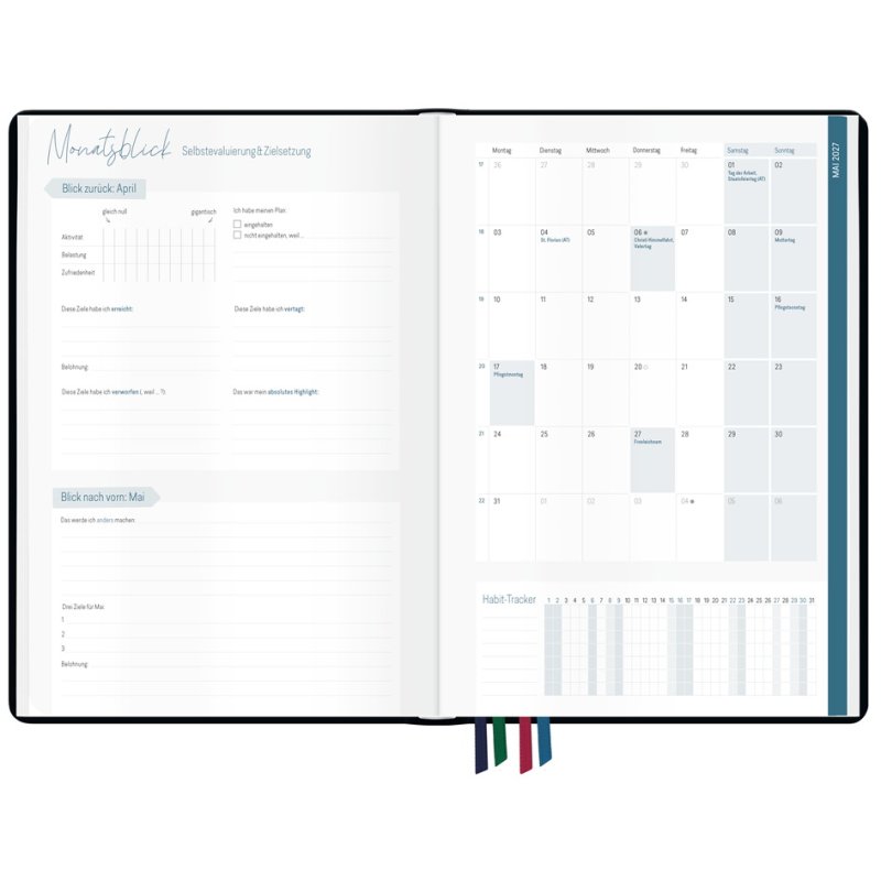 Häfft Black Edition Teacher Planner, black, A4+, hardcover, Aug 2026–July 2027