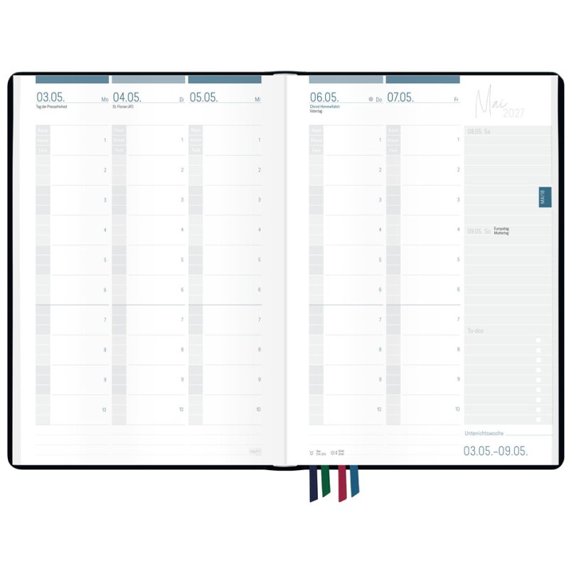 Häfft Black Edition Teacher Planner, black, A4+, hardcover, Aug 2026–July 2027