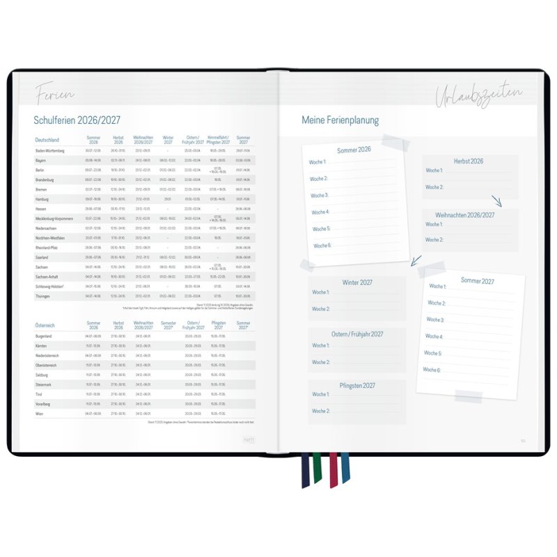 Häfft Black Edition Teacher Planner, black, A4+, hardcover, Aug 2026–July 2027