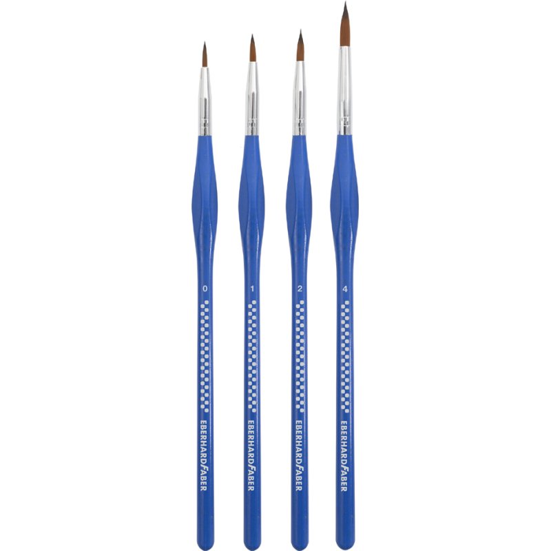 EBERHARD FABER brush set WINNER, synthetic hair, blue, 4-piece