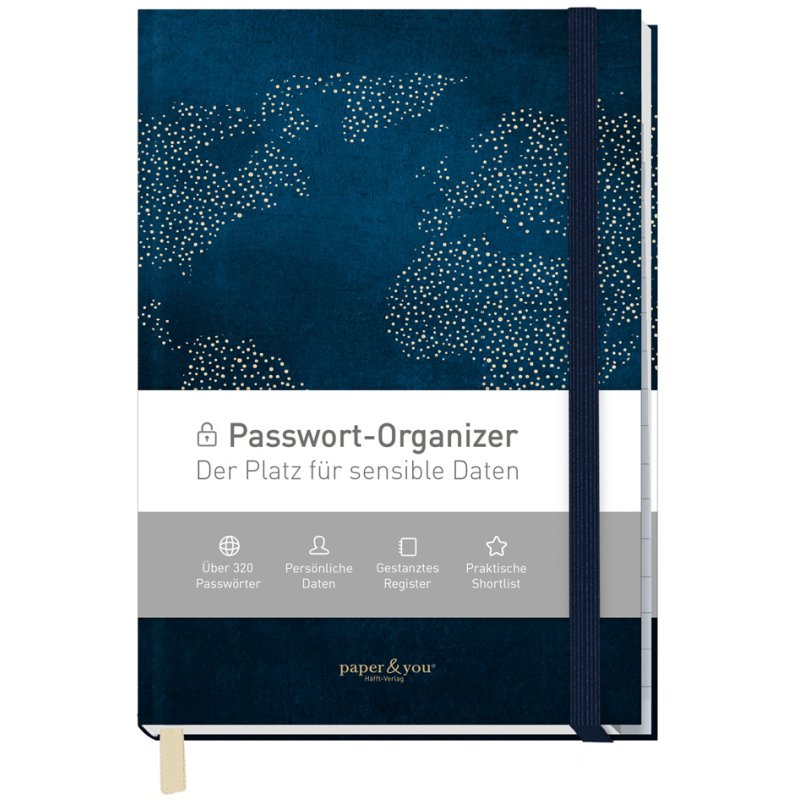 Häfft Paper & You Password Organiser, A6+, 144 pages