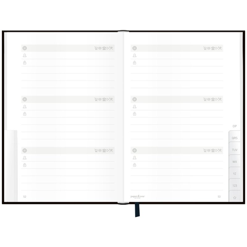 Häfft Paper & You Password Organiser, A6+, 144 pages