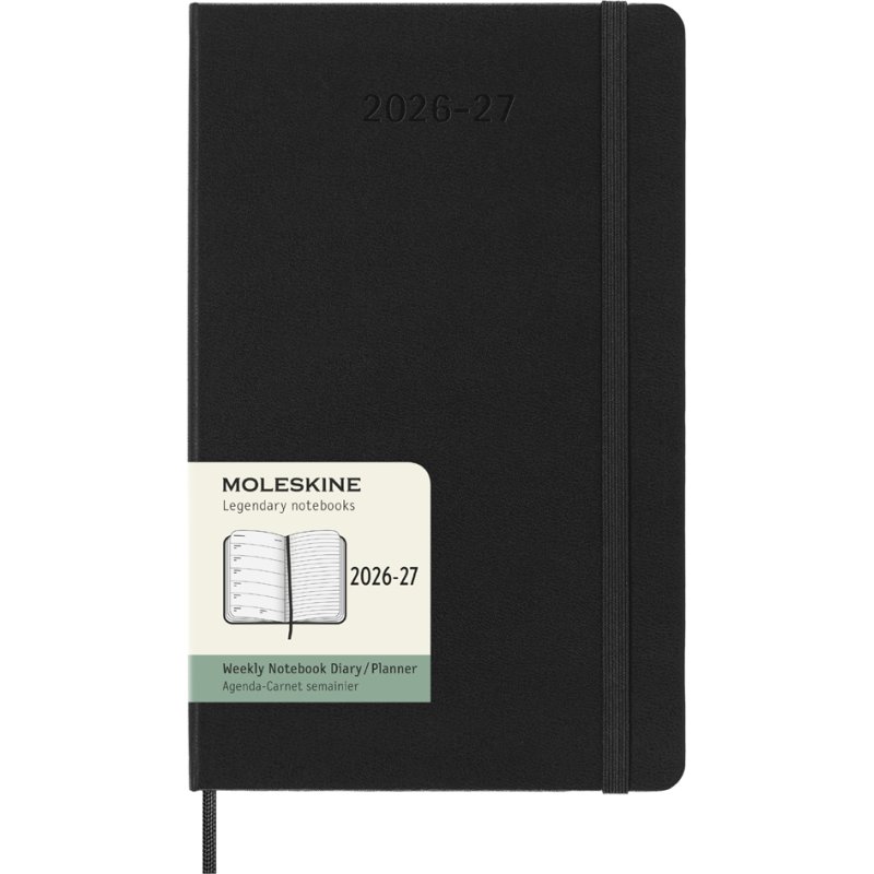Moleskine agenda 18 meses 2026/2027, calendario semanal A5, rojo escarlata