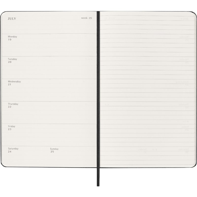 Moleskine agenda 18 meses 2026/2027, calendario semanal A5, rojo escarlata