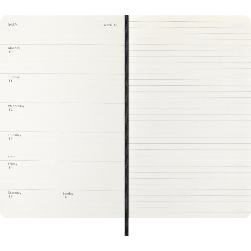 Moleskine calendrier hebdomadaire 18 mois 2026/2027, A5, bleu saphir