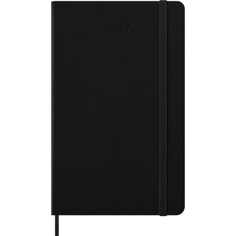 Moleskine calendrier hebdomadaire Pro 2027, L/A5, couverture rigide, noir