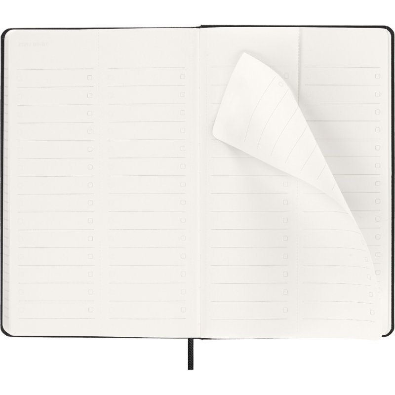 Moleskine calendrier hebdomadaire Pro 2027, L/A5, couverture rigide, noir