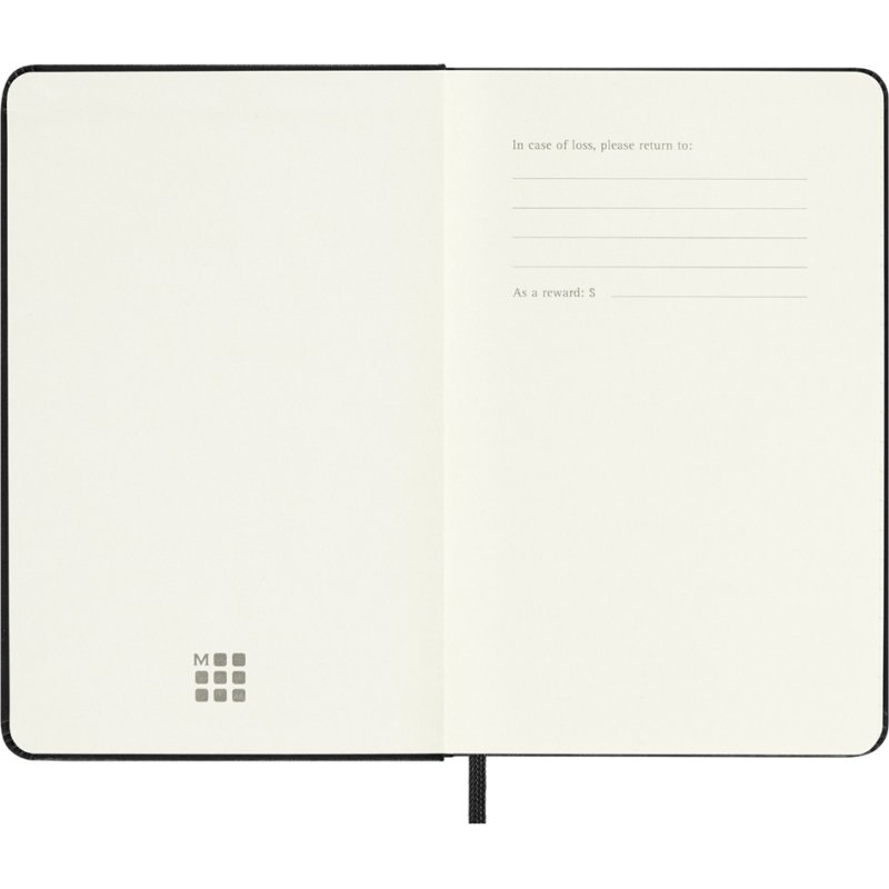 Moleskine agenda de poche 12 mois, semainier, 90 x 140 mm, noir