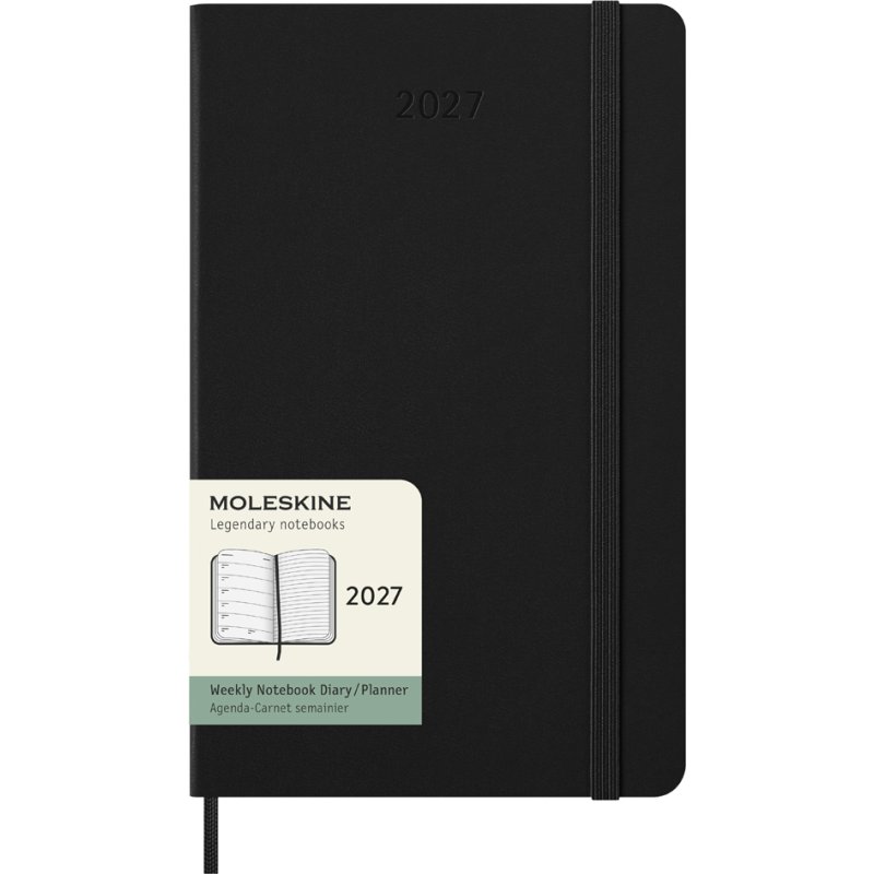 Moleskine agenda hebdomadaire 2027, L/A5 reliure cartonnée, bleu saphir