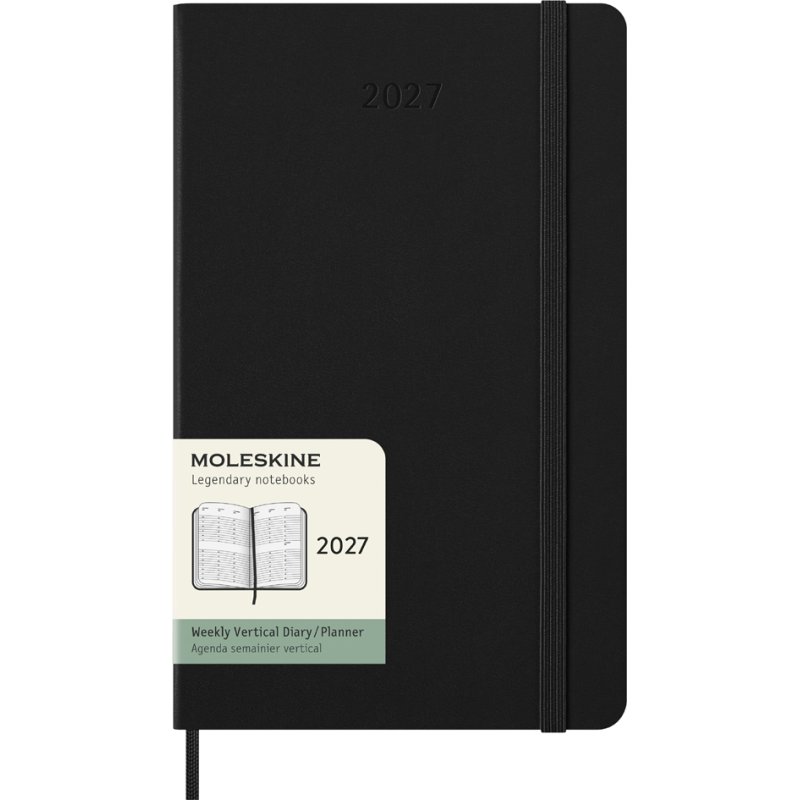 Moleskine weekagenda 2027, L/A5 hardcover, zwart