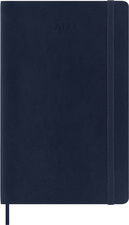 Moleskine dagkalender 12 maanden, A5 softcover, zwart