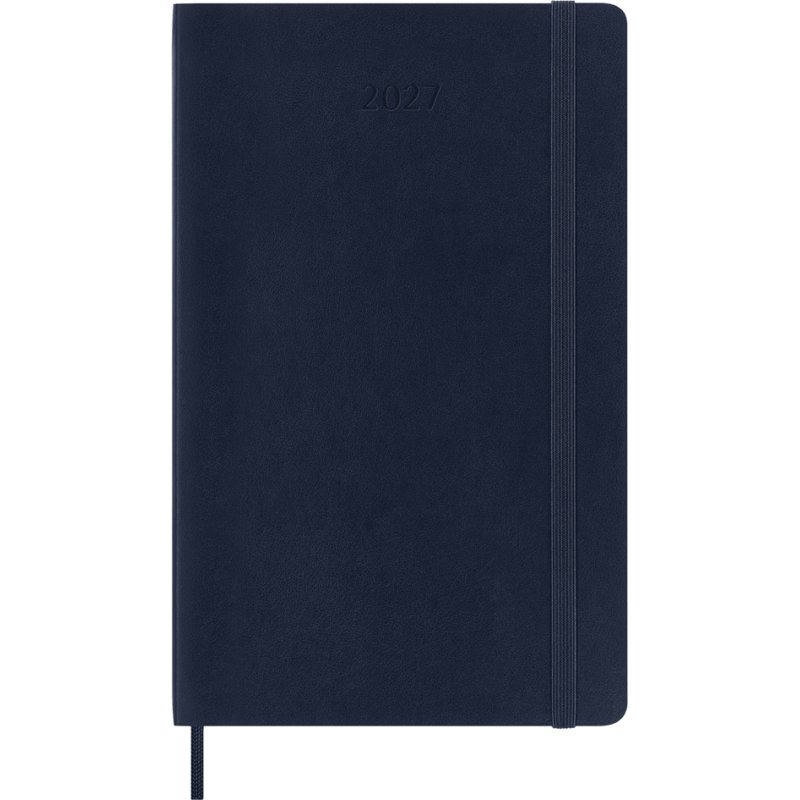 Moleskine calendrier quotidien 12 mois, couverture souple, bleu saphir, 130 x 210 mm