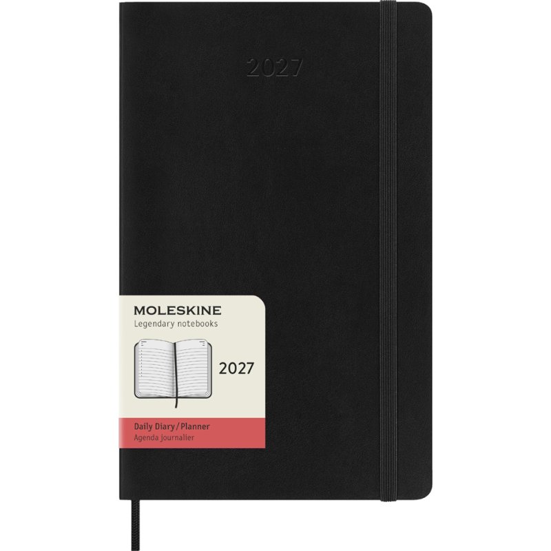Moleskine calendrier quotidien 12 mois, couverture souple, bleu saphir, 130 x 210 mm
