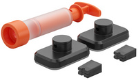 metaltex bevestigingssysteem VacuumFix H, matzwart, 2 zuighaken, kunststof