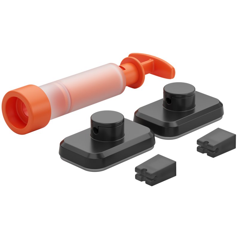 metaltex bevestigingssysteem VacuumFix H, matzwart, 2 zuighaken, kunststof
