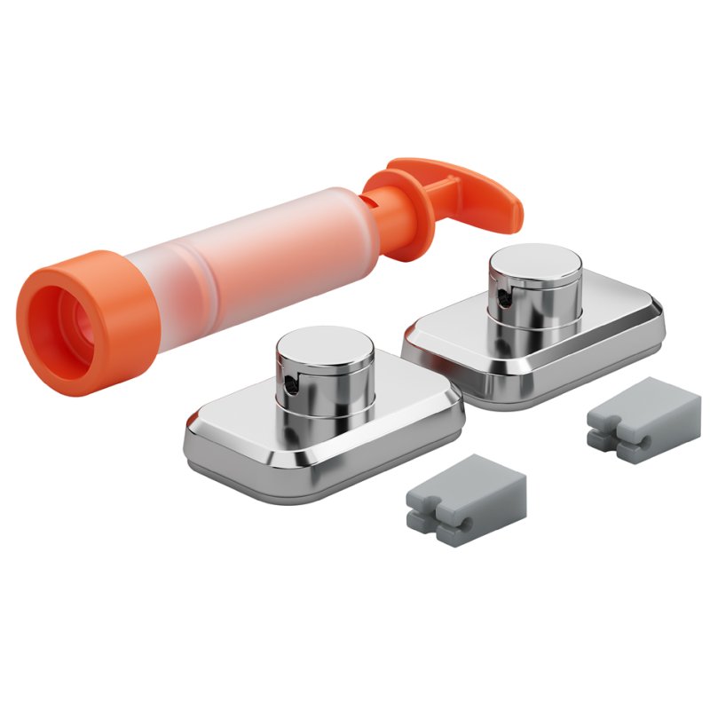 metaltex bevestigingssysteem VacuumFix H, matzwart, 2 zuighaken, kunststof