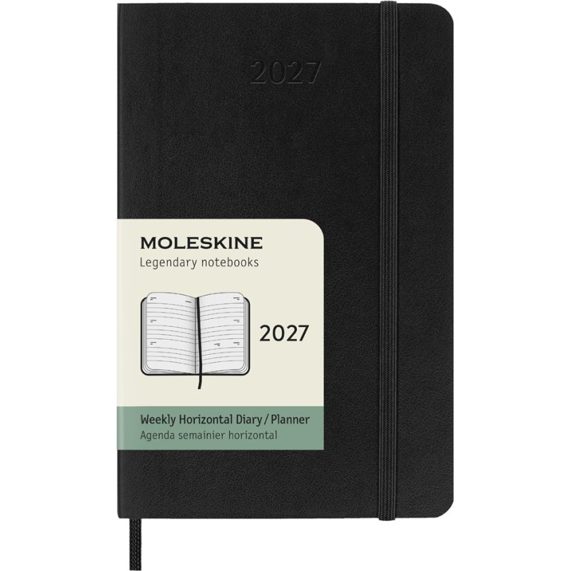 Moleskine weekkalender 12 maanden, softcover zwart, 90 x 140 mm