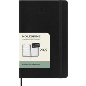 Moleskine zakagenda 12 Maanden, weekkalender P/A6, softcover, zwart