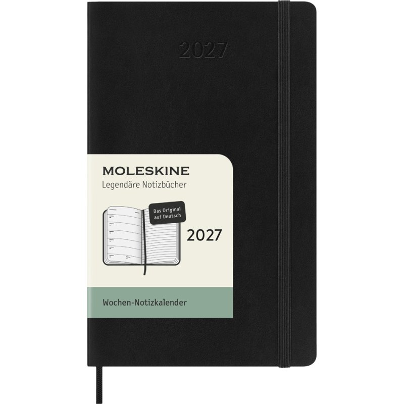 Moleskine zakagenda 12 Maanden, weekkalender P/A6, softcover, zwart