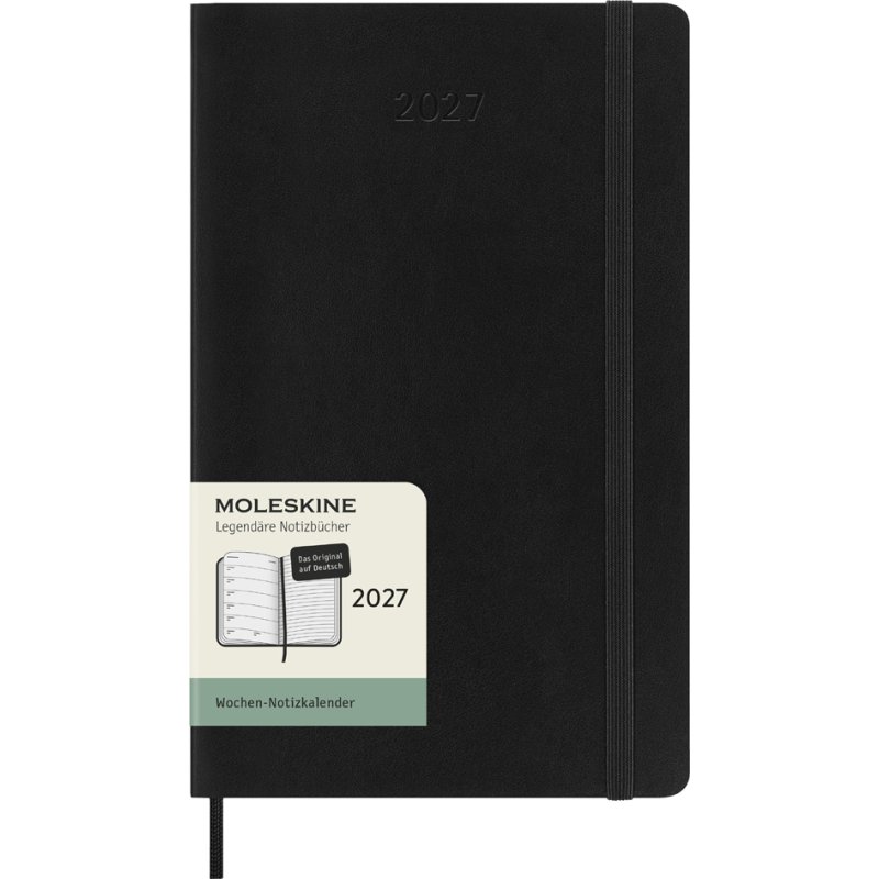Moleskine 12 Monate weekagenda 2027, softcover, zwart, 130 x 210 mm