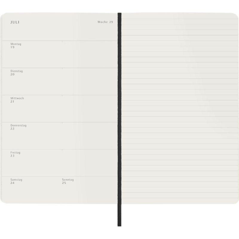 Moleskine 12 Monate weekagenda 2027, softcover, zwart, 130 x 210 mm