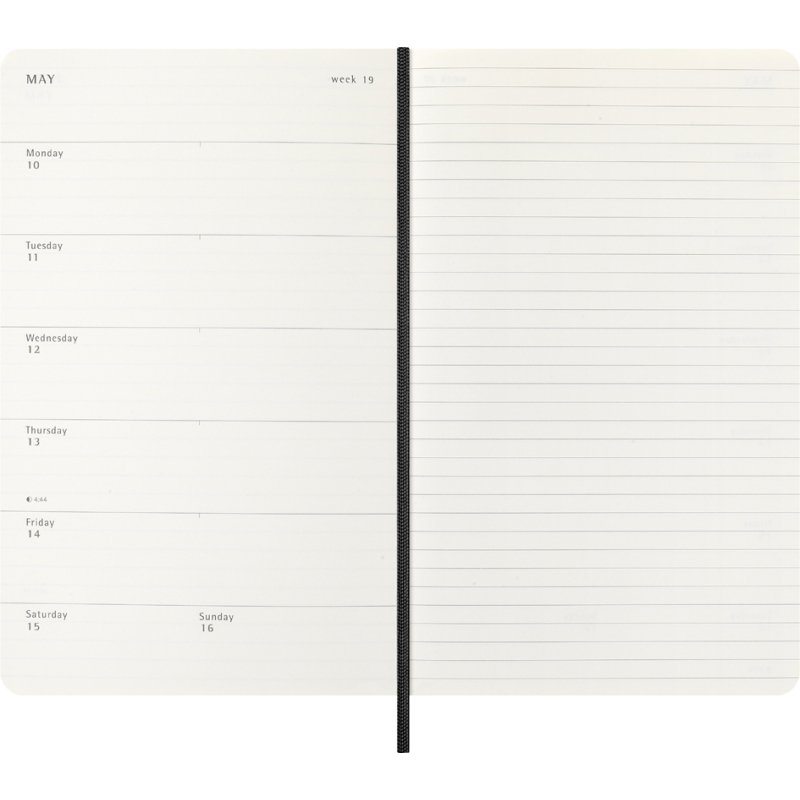 Moleskine 12 Maanden weekagenda 2027 XL, softcover, zwart, 190 x 250 mm