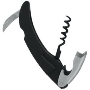 metaltex kelnermes Elite, 3-in-1, kurkentrekker/opener/foliesnijder, zwart/rood