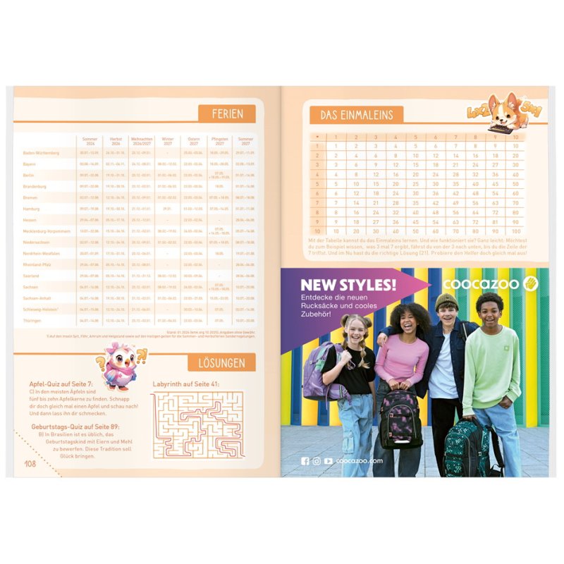 Häfft Lernfreunde Homework Planner, A5, school year 2026/2027, 112 pages