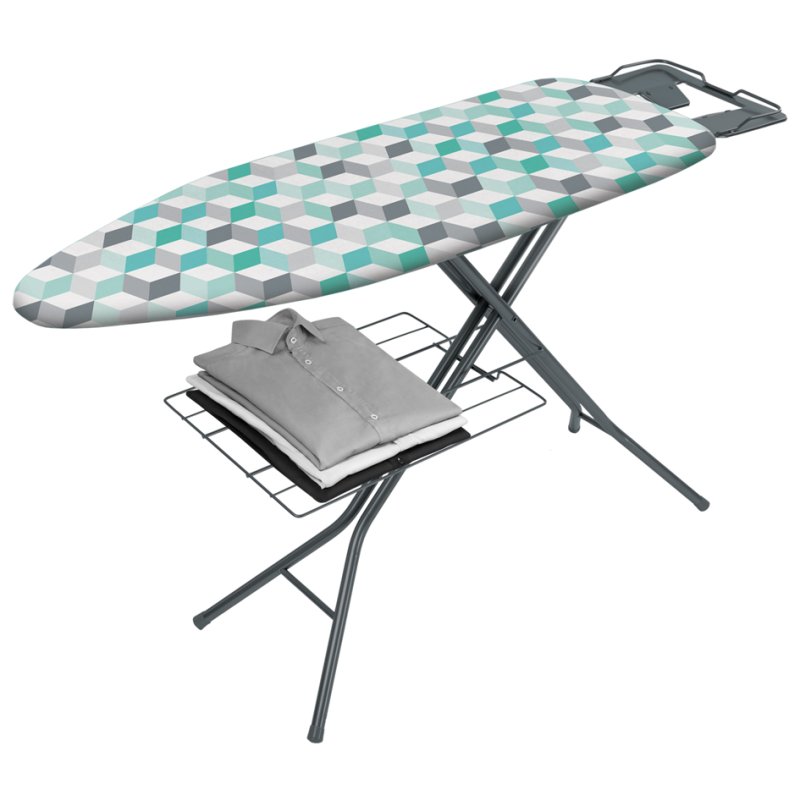 metaltex table à repasser Antares, anthracite, hauteur réglable jusqu'à 93 cm, 115x37 cm