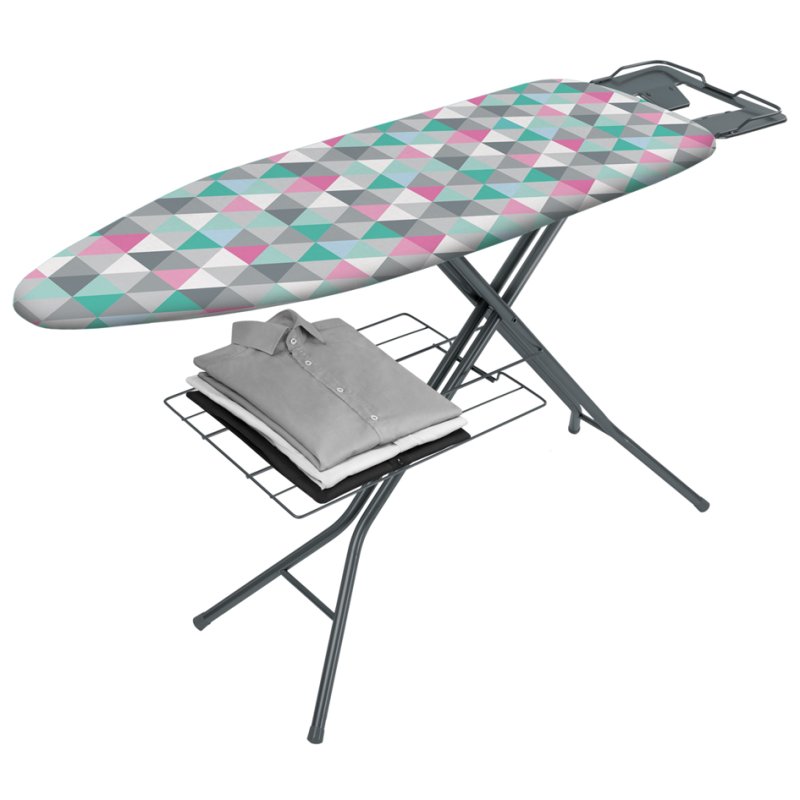 metaltex table à repasser Antares, anthracite, hauteur réglable jusqu'à 93 cm, 115x37 cm