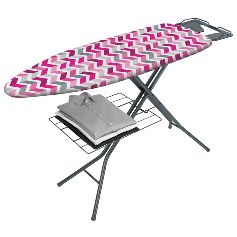 metaltex table à repasser Antares, anthracite, hauteur réglable jusqu'à 93 cm, 115x37 cm