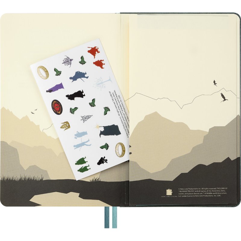 Moleskine carnet 'In de Ban van de Ring - Aragorn', couverture rigide, ligné, L/A5, 130 x 210 mm