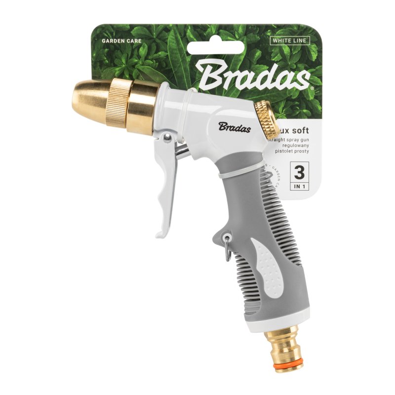 Bradas pistolet de pulvérisation SpritzbrAQUA, métal avec accents cuivre, 3 fonctions de pulvérisation, noir/or/cuivre