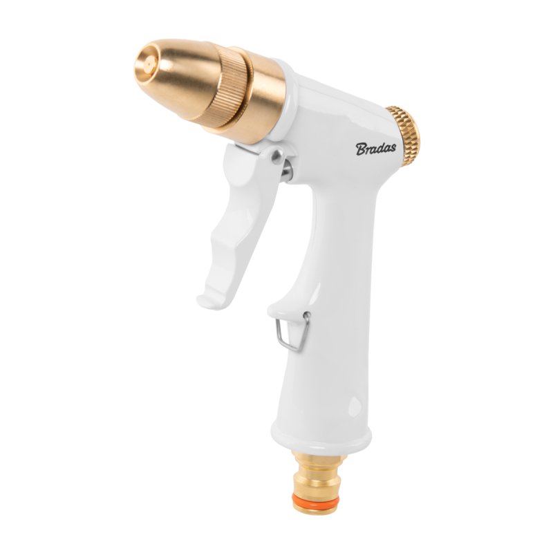 Bradas pistolet pulvérisateur AQUA LUX, métal avec accents cuivre, blanc/cuivre, 3 fonctions