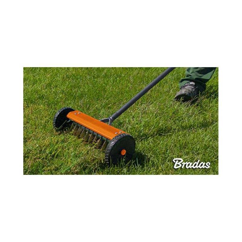 Bradas scarifier, metal frame, 340 mm working width, orange/anthracite