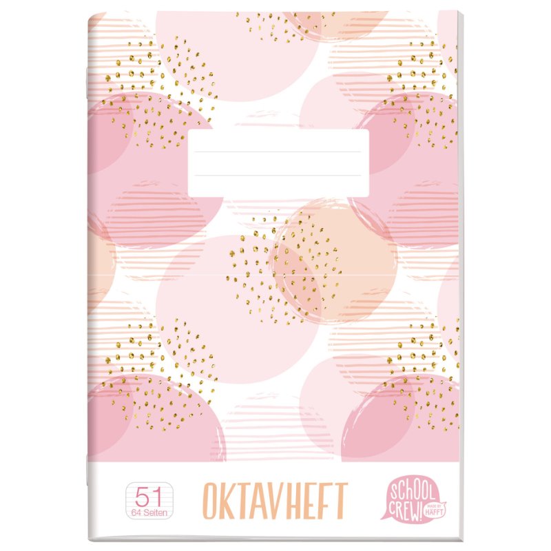 Häfft SchoolCrew! Soft Circles octavo notebook, A6, lined, 32 sheets
